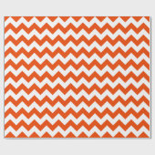 Helderheid Oranje en wit grote Chevron Cadeaupapier (Vlak)