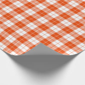 Helderheid Oranje en wit patroonpatroon Cadeaupapier (Hoek)