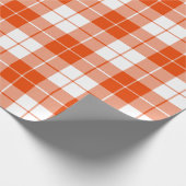 Helderheid Oranje en wit patroonpatroon |Groot | Cadeaupapier (Hoek)