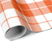 Helderheid Oranje en wit patroonpatroon |Groot | Cadeaupapier (Rol Hoek)