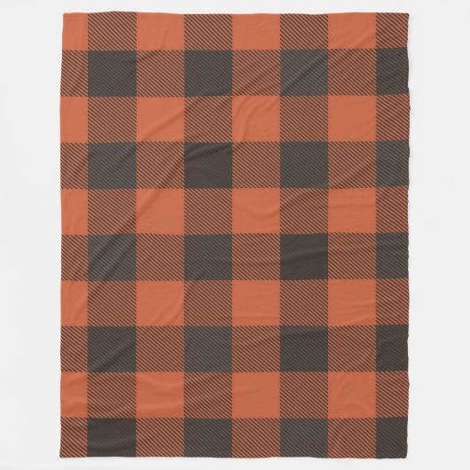 Helderheid Oranje en zwart Fleece Deken (Voorkant)