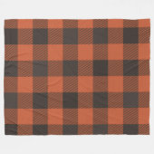 Helderheid Oranje en zwart Fleece Deken (Voorkant (Horizontaal))