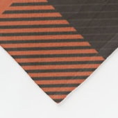Helderheid Oranje en zwart Fleece Deken (Hoek)