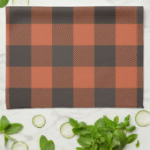 Helderheid Oranje en zwart Theedoek (Gevouwen)