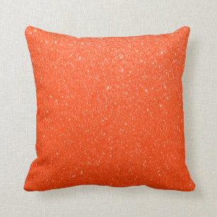 Helderheid Oranje Faux Glitter Print Kussen