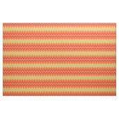 Helderheid Oranje gele, groene Chevron Pattern Fab Stof (Fat Quarter)