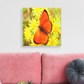 Helderheid Oranje gele vlinderbloemen Canvas Afdruk (Insitu (Woonkamer))