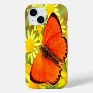 Helderheid Oranje gele vlinderbloemen iPhone 15 Case