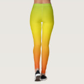 Helderheid Oranje groene ombre-werkout Leggings (Achterkant)