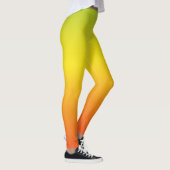 Helderheid Oranje groene ombre-werkout Leggings (Rechts)