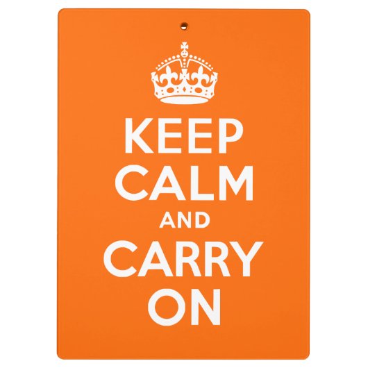 Helderheid Oranje kalm houden en doorgaan Klembord (Achterkant)