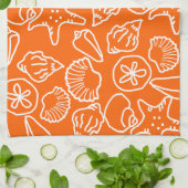 Helderheid Oranje keukenhanddoek voor kunstschilde (Gevouwen)