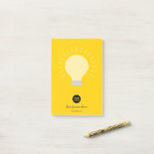 Helderheid Oranje Lichte Logo Post-it® Notes (Op bureau)