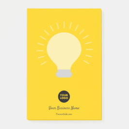 Helderheid Oranje Lichte Logo Post-it® Notes