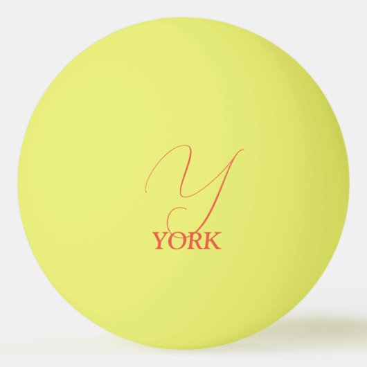 Helderheid Oranje monogrammed Ping Ball (Voorkant)