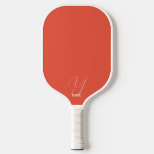 Helderheid Oranje monogrammen Pickleball Paddle