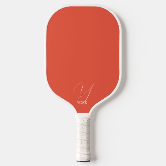 Helderheid Oranje monogrammen Pickleball Paddle (Voorkant)