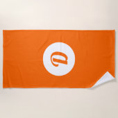 Helderheid Oranje monogrammen Strandlaken (Voorkant)