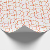 Helderheid Oranje op witte overlappende cirkels Cadeaupapier (Hoek)