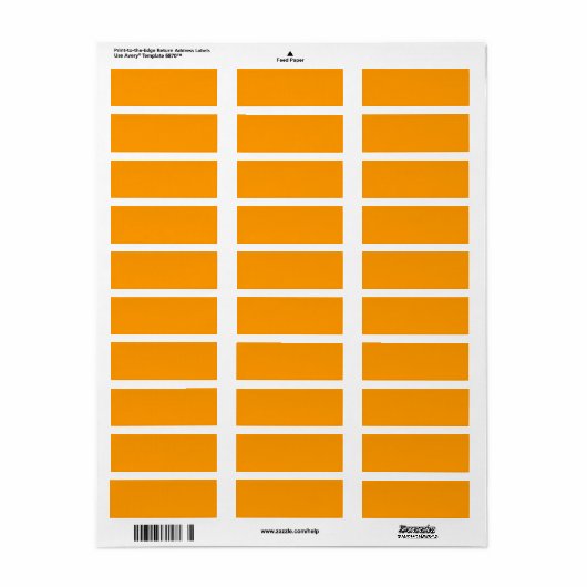 Helderheid Oranje Pantry-labels Etiket (Full Sheet)