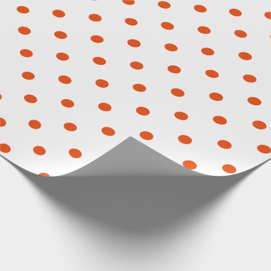 Helderheid Oranje poka dot wit groot Cadeaupapier (Hoek)