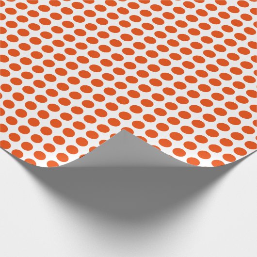 Helderheid Oranje Stippen op wit omslagpapier Cadeaupapier (Hoek)