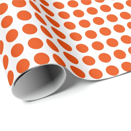 Helderheid Oranje Stippen op wit omslagpapier Cadeaupapier (Rol Hoek)