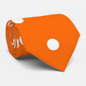 Helderheid Oranje Stippen Silky Mannen Stropdas (Opgerold)
