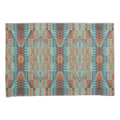 Helderheid Oranje Turquoise Blauwgroen Blue Tribal Kussensloop (Voorkant-Rechts)