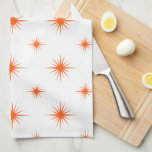 Helderheid Oranje uitbarstingspatroon retro median Theedoek<br><div class="desc">Deze geweldige moderne keukenhanddoek uit het midden van de eeuw heeft een helder oranje sterrenbeeld. Dit zal een charmante aanvulling zijn op elke keuken!</div>