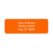 Helderheid Oranje vaste kleur Etiket (Voorkant)