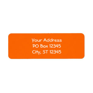 Helderheid Oranje vaste kleur Etiket