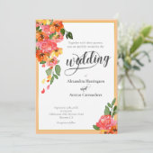 Helderheid Oranje Waterverf Kaart (Staand voorkant)