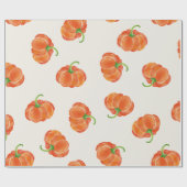 Helderheid Oranje Waterverf pompoenpatroon Cadeaupapier (Vlak)