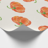 Helderheid Oranje Waterverf pompoenpatroon Cadeaupapier (Hoek)