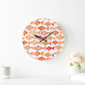 Helderheid Oranje Waterverf vispatroon Grote Klok (Huis)