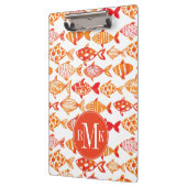 Helderheid Oranje Waterverf vispatroon Klembord (Links)