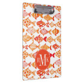 Helderheid Oranje Waterverf vispatroon Klembord (Rechts)