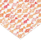 Helderheid Oranje Waterverf vispatroon Tafelkleed (Gekanteld)