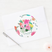 Helderheid over de zomerbloem en fruit ronde sticker (Envelop)
