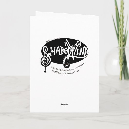 Helderheid Owl en draak Kaart (Achterkant)