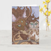 Helderheid Owl en draak Kaart (Gele Bloem)