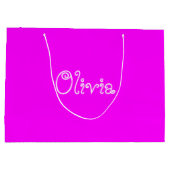 Helderheid Paarse Baby shower met cadeau Groot Cadeauzakje (Achterkant)