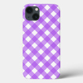 Helderheid paarse gingham Hoesje-Mate iPhone case (Achterkant)