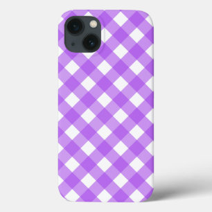 Helderheid paarse gingham Hoesje-Mate iPhone case