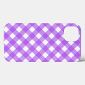 Helderheid paarse gingham Hoesje-Mate iPhone case (Achterkant (horizontaal))