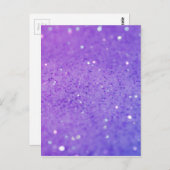 Helderheid Paarse glitter - Zittig, spaarpels Briefkaart (Voorkant / Achterkant)