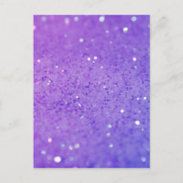 Helderheid Paarse glitter - Zittig, spaarpels Briefkaart