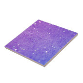 Helderheid Paarse glitter - Zittig, spaarpels Tegeltje (Zijkant)
