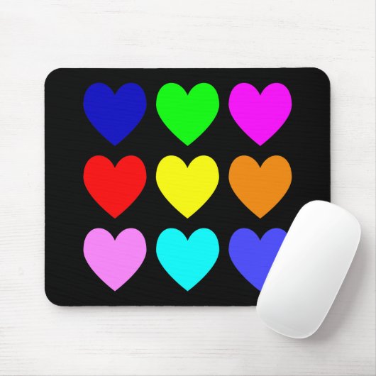 Helderheid patroon op zwart muismat (Met muis)